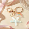 Wholesale Colorful Starfish Keychain Creative Ocean Girl Pendant
