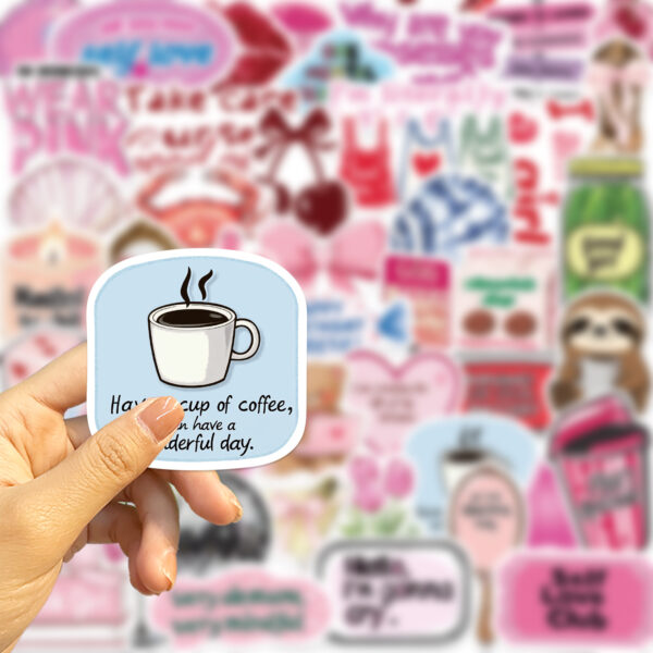 Wholesale 50pcs Cartoon Inspirational Girl Graffiti Waterproof Vinyl Stickers