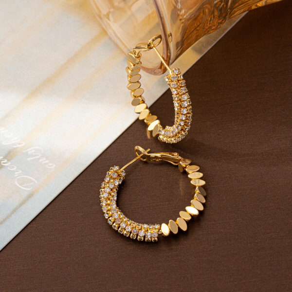 Wholesale Golden silver broken silver ring Hoop Earrings