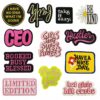 Wholesale Cartoon colored English text DIY Patches