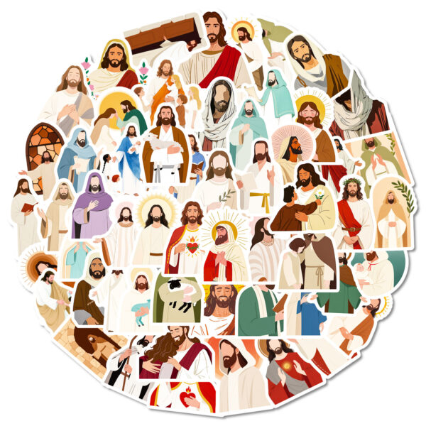 Wholesale Simple Illustrations of Characters Cartoon Stickers DIY Mobile Phone