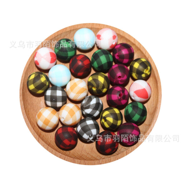 O1CN01orxJkM1gWkaWHdyDM_2214318854150-0-cib Wholesale 10PCS 15mm Watermark Silicone Color Lattice Beads