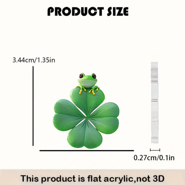 Wholesale St. Patrick's Day frog and four-leaf clover acrylic earrings