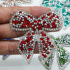 Wholesale Colorful bow pattern rhinestone embroidery DIY Patches