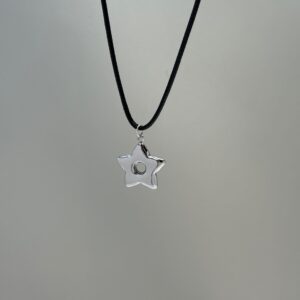 D1374-clavicle chain-single-hollow five-pointed star necklace