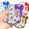 Wholesale Colorful bow boot sequin embroidery DIY Patches
