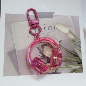 Rose red plated earphones + door buckle