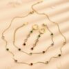 O1CN01oyb5HY1MqB01pBZ9R_2212889381485-0-cib Wholesale Luxury Color Treasure Necklace Bracelet Earrings Set