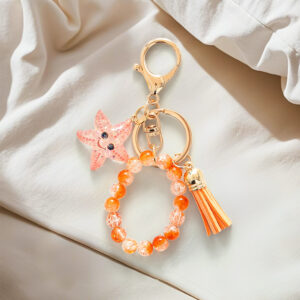 Orange bracelet keychain 08