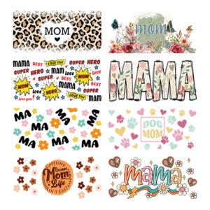 Wholesale Uv Transfer Sticker Glass Cup Crystal Label Crystal Sticker Cross-Border Exclusive for 16oz Glass Cup Special Sticker 23Cmx11Cm