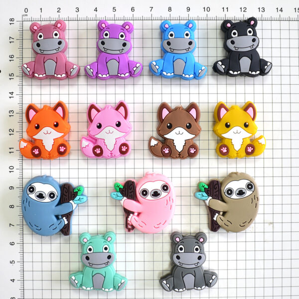 Wholesale 100pcs cute animal series cartoon coke beads PVC soft beads