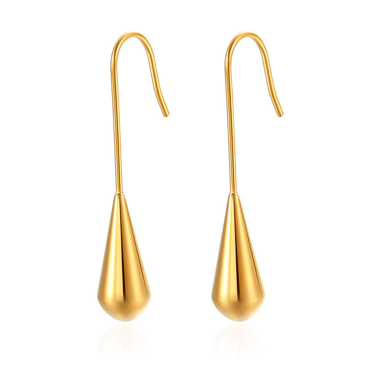 Wholesale simple earrings water op earrings women tassel long ear hook