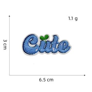 Blue Series cloth stickers 8#