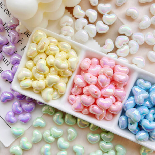 Wholesale 10 * 13mm cream color love beads