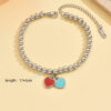O1CN01p5CU801MqBCdnosur_2212889381485-0-cib Wholesale Stainless Steel Powder Blue Double Heart Bracelet