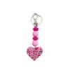 Wholesale European and American Amazon Cross-border Romantic Love Acrylic Silicone Beaded Keychain Bag Key Hanging Accessories