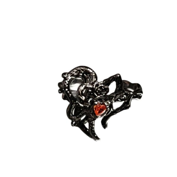 O1CN01p8m0oU1l5L64FQajW_2216005864767-0-cib Wholesale Punk European Black Style Butterfly Irregular Flower Ring