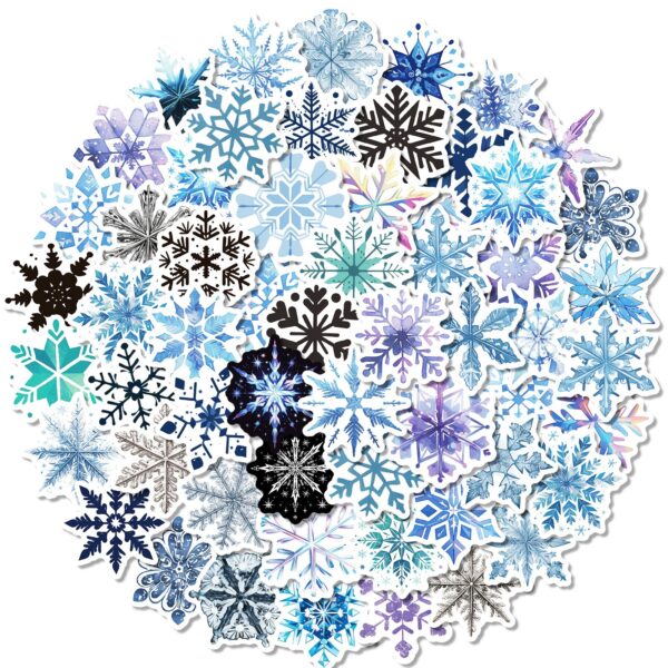 Wholesale 50pcs light-colored snowflake Christmas graffiti stickers