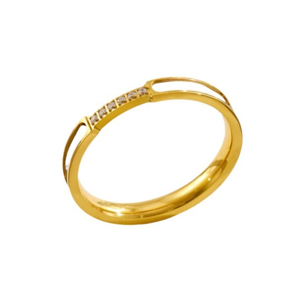 Wholesale Titanium Steel White Shell Ring