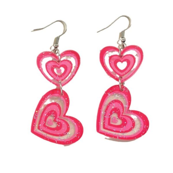 O1CN01pBraSr2D9HbJwrq0O_2216733868566-0-cib Wholesale Pink Heart Earrings Acrylic Flat Earrings Elegant Simple Ear Accessories