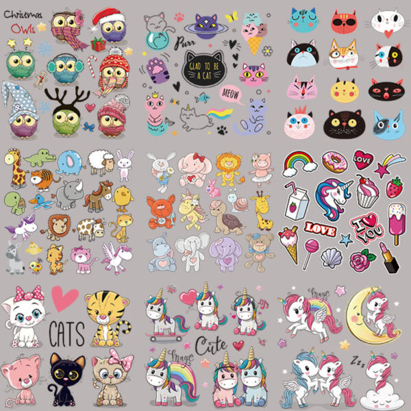 Wholesale Cartoon Cute Printed UV DTF Ready to Press Transfers Wraps
