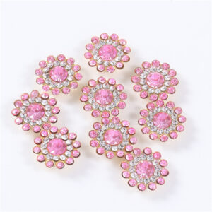 Light pink / 14mm three-layer sunflower (glass diamond)