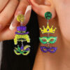 Wholesale Carnival Mask Crown Hat Acrylic Earrings