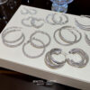 Wholesale Cool Full Diamond Hoop Earrings Exaggerated Large Earrings