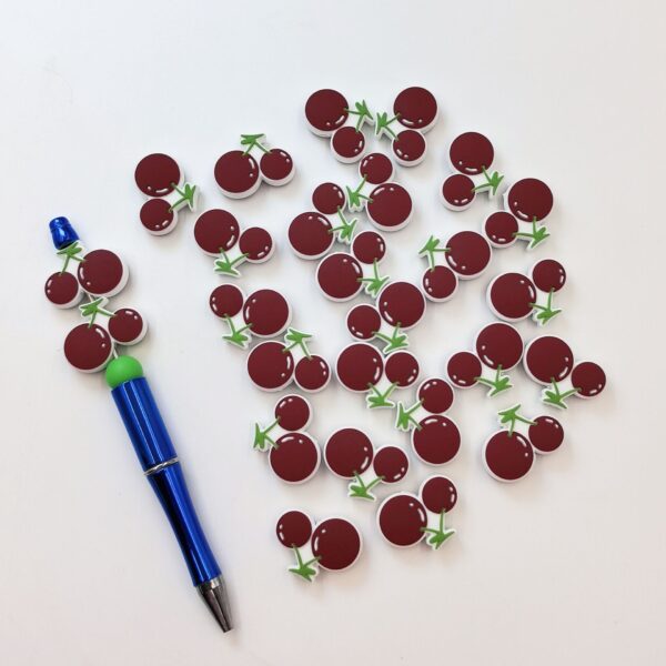 O1CN01pKW1V12FO3elltUe9_2216349148869-0-cib Wholesale 10PCS Silicone Cartoon Cherry Pattern Beads