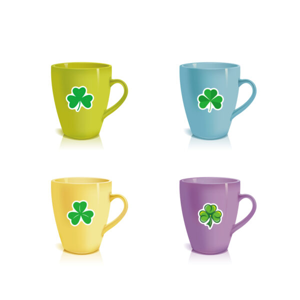Wholesale St. Patrick's Day Four-Leaf Clover Car Series Waterproof Vinyl Stickers