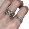 Wholesale Vintage mid-century style luxury filigree butterfly ring