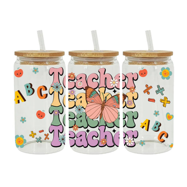 Wholesale UV Transfer Paste Glass Crystal Label Crystal Paste Cross-border Special Paste for 16oz Glass Cup 23cmX11cm