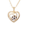 Wholesale Football Necklace Light Luxury Stainless Steel Clavicle Chain with Heart