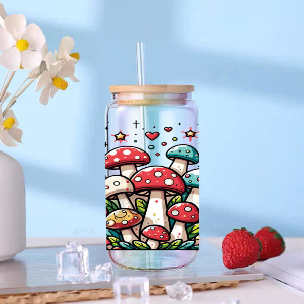 Wholesale Cartoon Cute Forest Style Plant Theme 16oz Cup UV DTF Wraps
