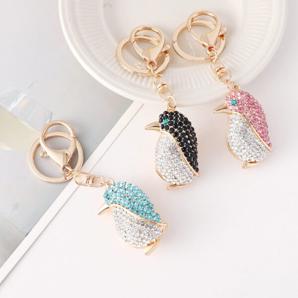 Wholesale Cartoon Cute Diamond Set Penguin Ocean Series Keychain