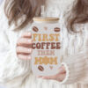 Wholesale Brown Cartoon Cute Coffee Theme 16oz Cup UV DTF Wraps