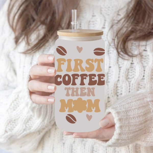 Wholesale Brown Cartoon Cute Coffee Theme 16oz Cup UV DTF Wraps