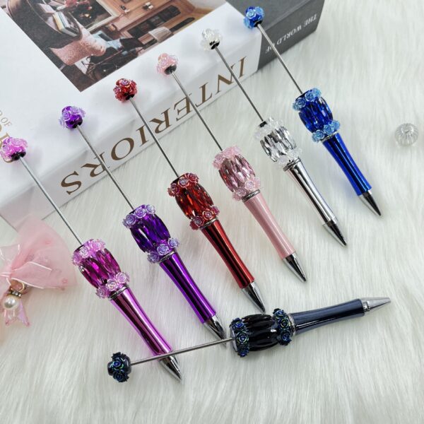 O1CN01pQutjC248yxmRsj8q_934557347-0-cib Wholesale Crystal Rose Flower diy Beadable Pen