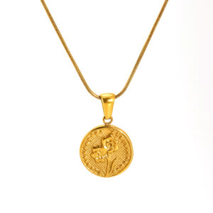 Sp599g august calendula (snake bone chain)