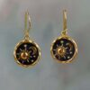 Wholesale Vintage Sun Moon Diamond Pendant Earrings
