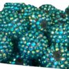 O1CN01pRSzXR1QErIhCaaNP_2201245431945-0-cib Wholesale 50pcs 20MM Resin Plated Aqua Blue AB Color Diamond Ball Beads