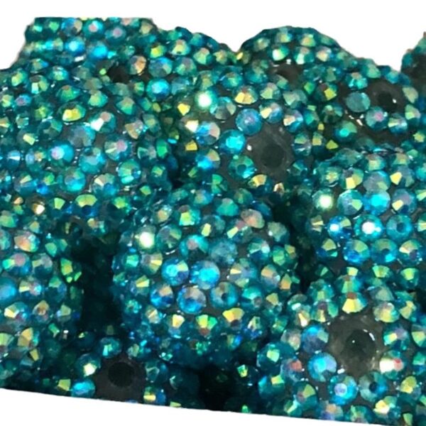 O1CN01pRSzXR1QErIhCaaNP_2201245431945-0-cib Wholesale 50pcs 20MM Resin Plated Aqua Blue AB Color Diamond Ball Beads