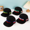 Wholesale Multi country flag hat color blocked flat brimmed baseball cap