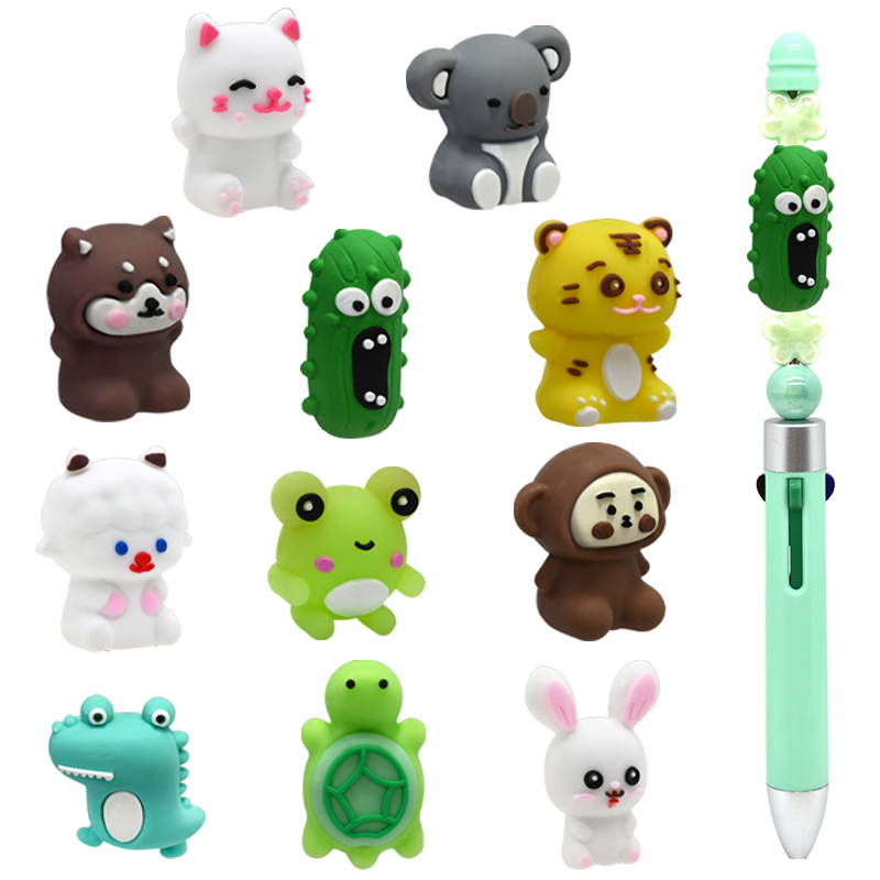 Wholesale Random cartoon cute animal 3D Focal Beads