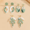 Wholesale Handmade Girl Forest Flower Soft Ceramic Earrings