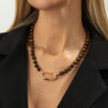 Wholesale Merlot Tiger's Eye Bead Necklace