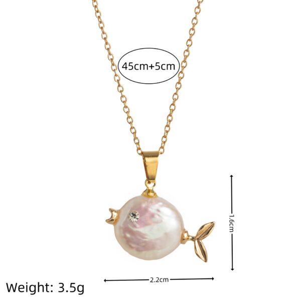 Wholesale Golden Ocean World Pearl Headfish Necklace