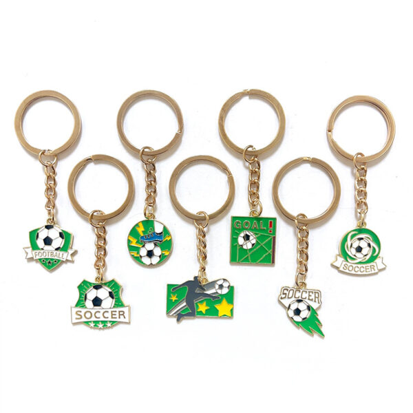 Wholesale Football Sports Series Commemorative Metal Keychain