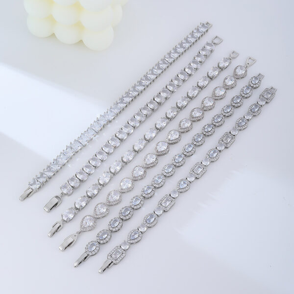 Wholesale Geometric multi-element rhinestone set bracelet