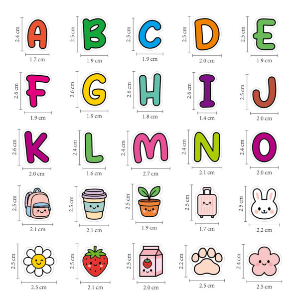 Wholesale Water C Letter Cartoon Sticker